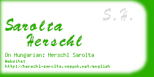 sarolta herschl business card